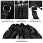 Black drawstring sports backpack details: metal hardware, zipper pockets, adjustable strap