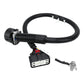 Black trailer wiring harness connector with coiled cable, 7-pin socket, and mounting bolt