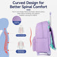 Purple rolling backpack with padded shoulder straps and quilted heart pattern