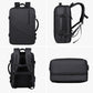 REMOID Expandable Travel Laptop Backpack Waterproof Business Carry On Rucksack With USB Port