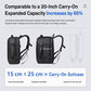 REMOID Expandable Travel Laptop Backpack Waterproof Business Carry On Rucksack With USB Port
