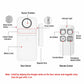 2 In 1 Wireless Door Window Alarm With Remote Control 130dB Magnetic Sensor For Home Security 4 Modes