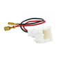 Speaker wire extension cable with gold connectors and white plastic plug housings