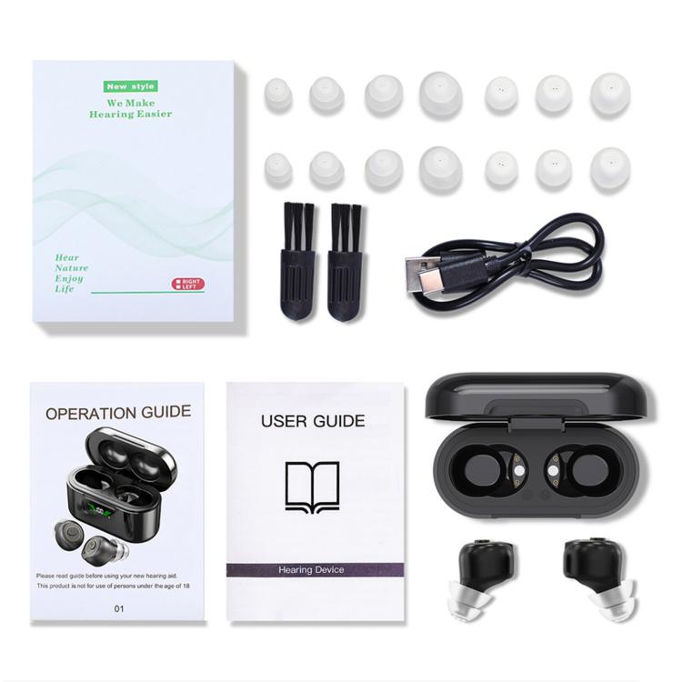 Goodmi Bluetooth Hearing Aids for Seniors App & Button Controlled Sound Amplifier with LED Display