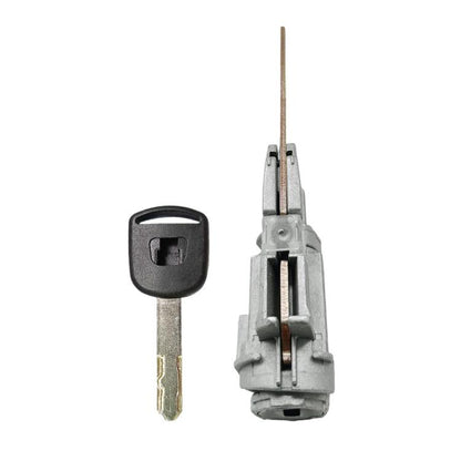 Ignition lock cylinder with key, black keyhead and metal housing