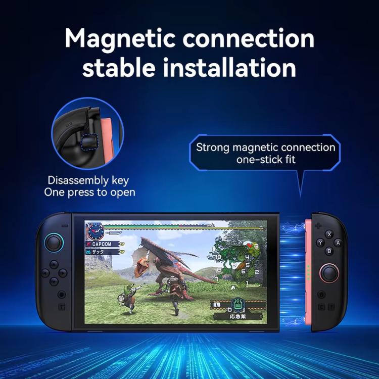 Wireless controller with phone screen showing gameplay and strong magnetic connection