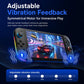 Wireless handheld game controller with dual thumbsticks, triggers, and vibration lights
