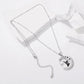 Moon Cat Brass-Plated White Gold Necklace, YIN136