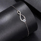 S925 Sterling Silver Infinite Loop Moissanite Bracelet, MSB039