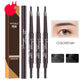 MYONLY dual-ended eyebrow pencil set with spoolie, deep coffee/grey shades (Colour 04#).