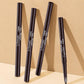Dual-ended eyebrow pencils with spoolie brush, four dark-toned pencils laid out side by side