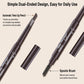 Dual-ended eyebrow pencil with spoolie brush, twist-up barrel and angled pencil tip