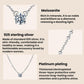 S925 Sterling Silver Moissanite Clavicle Necklace, MSN066