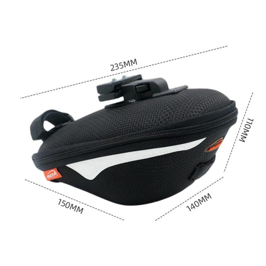 IBETA Quick-Release Hard Shell Bike Saddle Bag Water-Resistant Seat Bag For Road Bicycle, SB8 Plastic Base, SB9 Binding Buckle