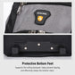 Black rolling backpack with AOKING patch and protective bottom feet