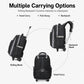 Black rolling backpack convertible to backpack mode, hand carry, and rolling mode