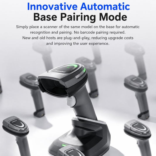 Wireless High-Speed QR Code Scanner 2.4G Bluetooth Barcode Reader For Supermarket, BWHS28Plus