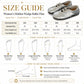 Size guide chart for women's hidden wedge ballet flats, square toe and double buckle
