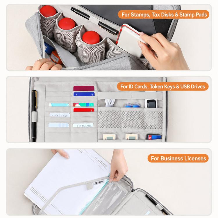 BUBM Lockable Document Organizer Bag File Portfolio Storage Case