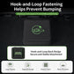 Black EV cable storage case with green charging logo, hook-and-loop fastening details