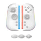 White left and right Switch magnetic controllers with thumbsticks and ABXY buttons