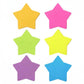 Colorful star and house-shaped sticky notes in yellow, pink, green, purple, and blue.