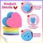 Heart-shaped and cloud-shaped sticky notes with cute faces, thick paper pads