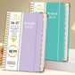 Lake blue A5 hardcover spiral planner with side tabs and reference pages