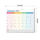 Magnetic fridge calendar pad with 11.8 in size indicator, January 2027 monthly grid.