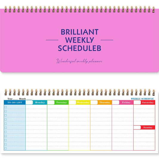 Undated Weekly Planner Pad Desktop Weekly Schedule Notebook with To-Do List 12 x 4.8 inch 60 Sheets