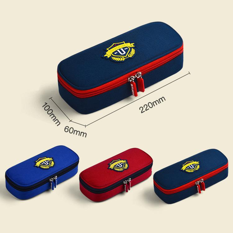 British Style Pencil Case Large Capacity 3-Compartment Pencil Pouch for Students