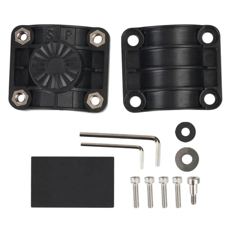 Garmin Panoptix transducer shaft bracket kit in black with screws and hex key