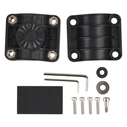 Garmin Panoptix transducer shaft bracket kit in black with screws and hex key