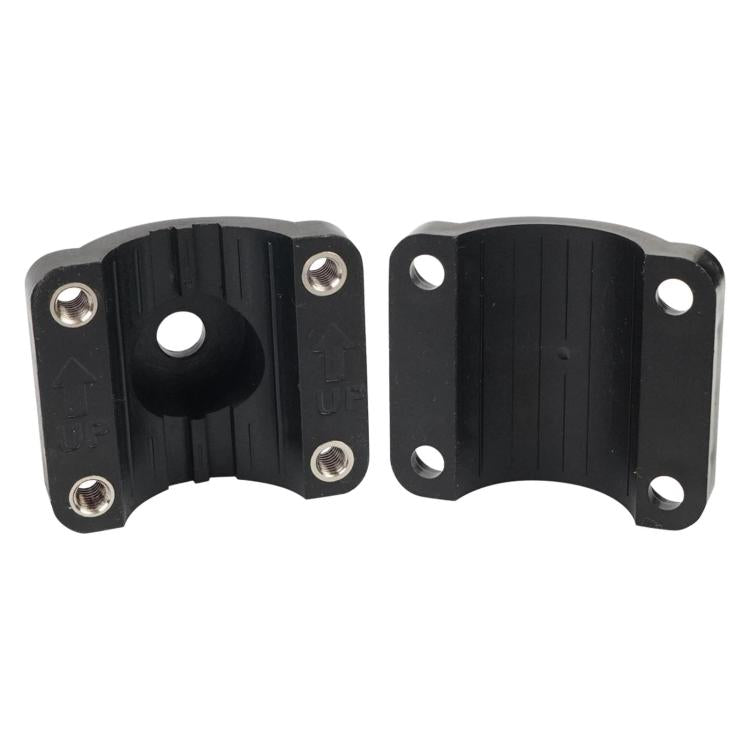 Garmin Panoptix transducer shaft bracket set, black, two-piece side view