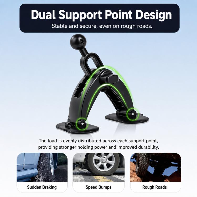 Car Center Console Navigation Fixed Adhesive Base Bracket, Clip Type