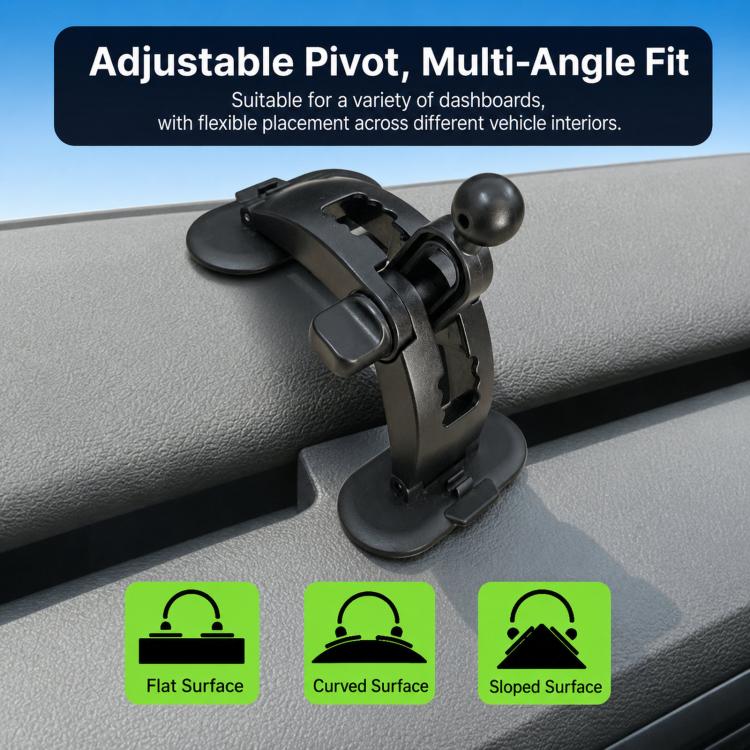 Car Center Console Navigation Fixed Adhesive Base Bracket, Clip Type