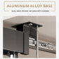 Slide-out closet pants rack with aluminum alloy base and screw-mounted bracket