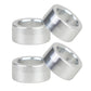 Steering shaft bushing set of 4 silver metal sleeves, side-by-side angled view