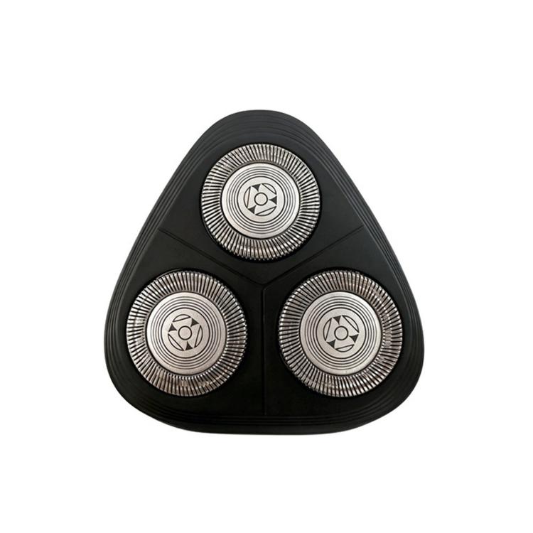 Philips electric shaver replacement head, black with three circular cutting foils