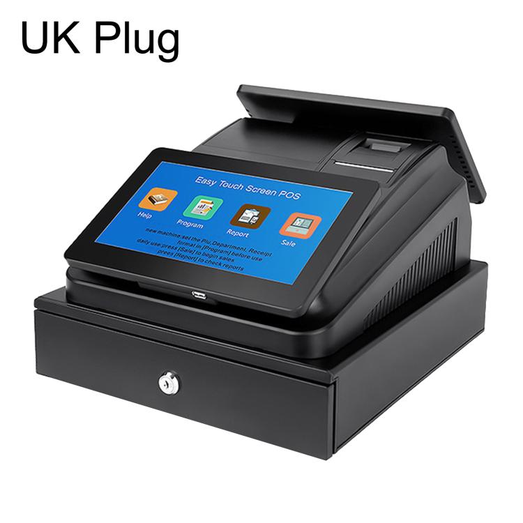 All-in-one POS cash register with touchscreen display and UK plug