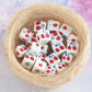 20 PCS/Pack Cherry Large-hole Square Ceramic Loose Bead Bracelet Accessory DIY Material, Small, Large