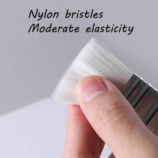 Giorgione 3 Pcs Natural Wood Paint Brush Set Synthetic Nylon Hair Flat & Round Brushes