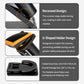 Wired QR code scanner with folding stand holder and recessed design, black