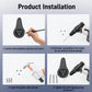 Black EV charger wall mount holster installed with mounting screws