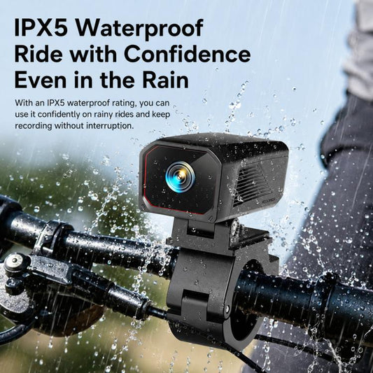 D8 Motorcycle Dash Cam IPX5 Waterproof Bicycle 2K Camera With WiFi App Control