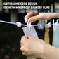1.8m Portable Travel Clothesline Non-Slip Elastic Laundry Rope With 12 Clips