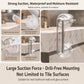 Clear suction cup door pull handle bar with round cups and metal frame