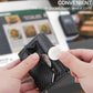 Black carbon fiber RFID wallet with zipper coin pocket and coin compartment