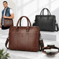 BULL CAPTAIN Genuine Leather Briefcase for Men 15.6 Inch Laptop Messenger Bag