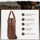 BULL CAPTAIN Genuine Leather Briefcase for Men 15.6 Inch Laptop Messenger Bag